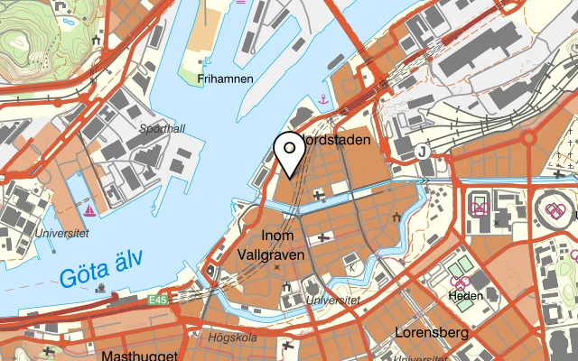 Karta som visar Reataurang Himalaya på Smedjegatan 1C, 411 13 Göteborg