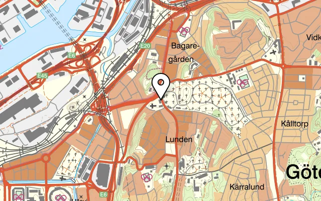 Karta som visar Ostindiska Ölkompaniet - Pub Göteborg på Danska vägen 110, 416 59 Göteborg, Sweden