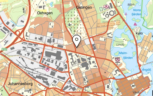 Karta som visar 2 Krögare på Stagneliusgatan 22A, 392 37 Kalmar
