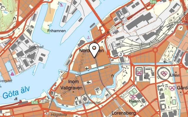 Karta som visar Indian Bistro på Östra Hamngatan 19, 411 10 Göteborg