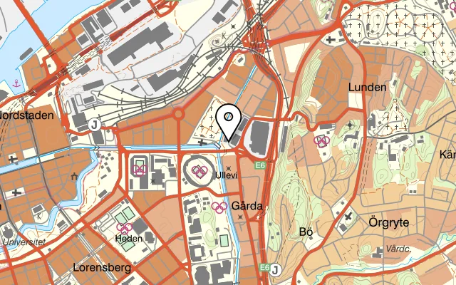 Karta som visar Restaurang Vällagat på Johan Willins gata 6, 416 64 Göteborg