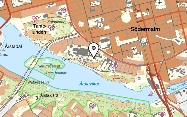 Karta som visar Rackarbacken på Hjalmar Cederströms gata 20, 118 61 Stockholm