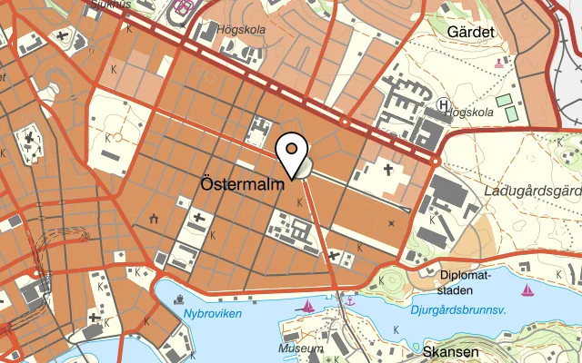 Karta som visar Alegria Tapas Bar på Sankt Eriksplan 2A, 113 62 Stockholm