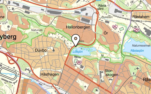 Karta som visar Gröna Stugan på Ursviksvägen 28, 172 76 Sundbyberg