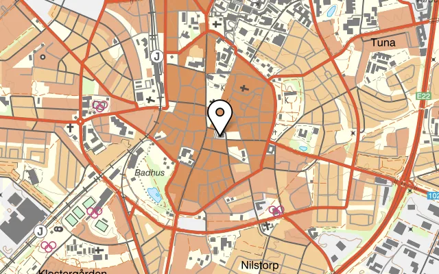 Karta som visar Alfredo Pasta Fresca på Saluhallen, Mårtenstorget 1, 223 51 Lund