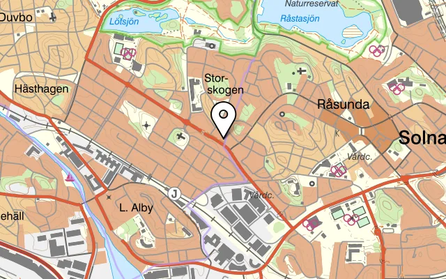 Karta som visar Deli Italia på Tulegatan 2, 172 78 Sundbyberg