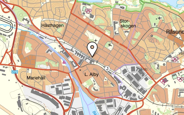 Karta som visar Texas Longhorn på Järnvägsgatan 36, 172 35 Sundbyberg