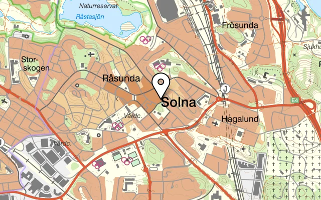 Karta som visar Mumtaz på Östervägen 11, 169 53 Solna