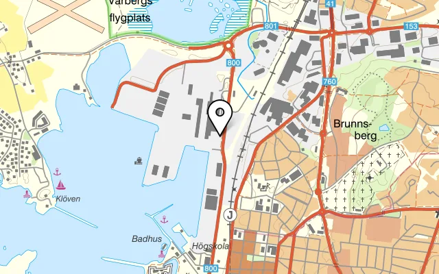 Karta som visar Hamnkocken på Östra Hamnvägen 21A, 432 44 Varberg