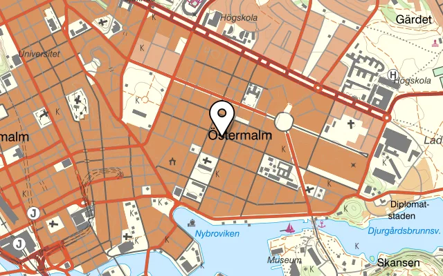 Karta som visar BAP på Linnégatan 38, 114 47 Stockholm