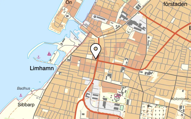 Karta som visar Limhamns kakbod & café på Linnégatan 20, 216 12 Limhamn
