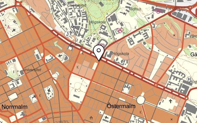 Karta som visar Spice of India på Sturegatan 29, 114 36 Stockholm