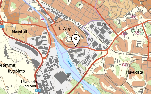 Karta som visar Touch of bombay på Albygatan 117, 172 63 Sundbyberg
