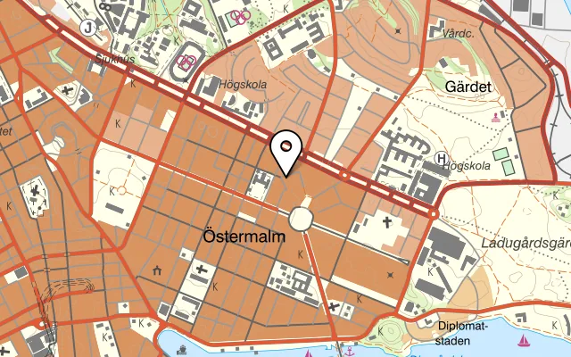 Karta som visar Kontoret på Bältgatan 2, 114 59 Stockholm