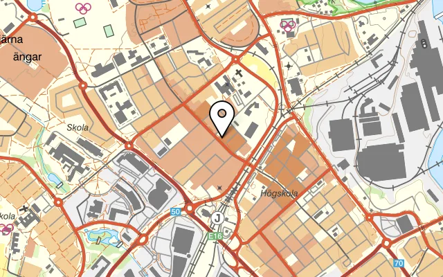 Karta som visar Haga Pizzeria på Hagavägen 14, 784 31 Borlänge
