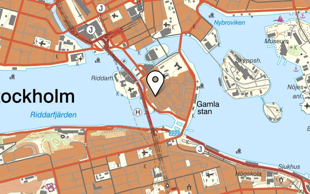 Karta som visar Oummi på Lilla Nygatan 11, 111 28 Stockholm