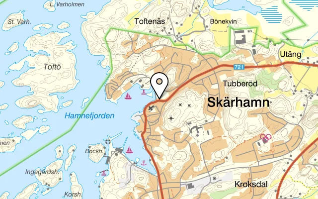 Karta som visar Thai Kitchen på Storgatan 2, 471 31 Skärhamn
