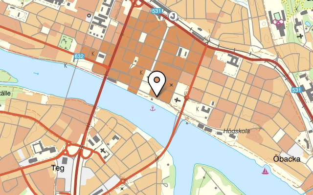 Karta som visar Hunger & Törst på Vasagatan 1, 903 29 Umeå