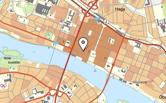 Karta som visar The Sea Street Sushi Bar på Storgatan 43, 903 26 Umeå