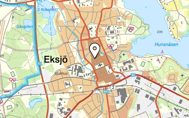 Karta som visar Amazingtaste på Norra Storgatan 23C, 575 32 Eksjö