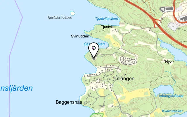 Karta som visar Artipelag på Artipelagstigen 1, 134 40 Gustavsberg