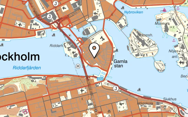 Karta som visar Borgmästar'n på Stora Nygatan 35, 111 27 Stockholm