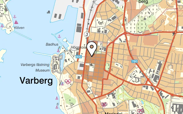 Karta som visar Hells Burger på Kungsgatan 11, 432 41 Varberg