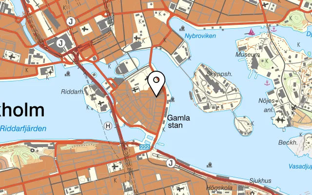 Karta som visar Österlånggatan 17 på Österlånggatan 17, 111 31 Stockholm