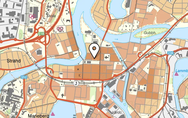 Karta som visar Brasseriet på Kungsgatan 18, 652 24 Karlstad