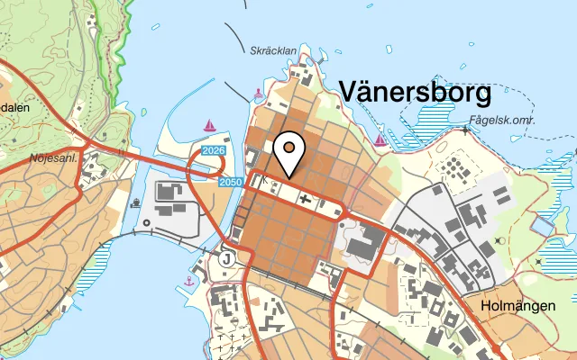 Karta som visar Pizza Amigo på Drottninggatan 18, 462 30 Vänersborg