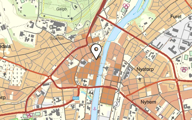 Karta som visar Pio Matsal & Bar på Storgatan 37, 302 43 Halmstad