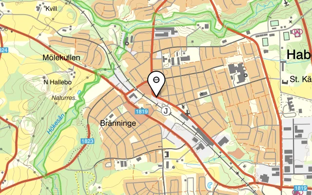 Karta som visar 95:an Restaurant & Pizzeria på Jönköpingsvägen 10, 566 31 Habo
