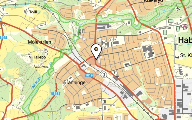 Karta som visar Landhs Konditori på Jönköpingsvägen 3, 566 31 Habo