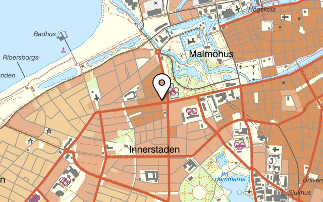 Karta som visar Lung Foon på Regementsgatan 11, 217 53 Malmö