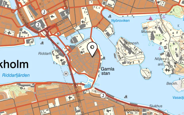 Karta som visar Pastis på Baggensgatan 12, 111 31 Stockholm