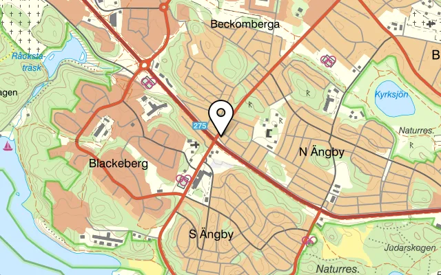 Karta som visar Restaurang China House på Bergslagsvägen 264, 168 55 Bromma