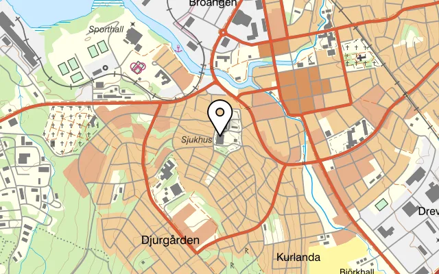Karta som visar Restaurang & Café Solrosen på Kaponjärgatan 4 A, 413 02 Göteborg