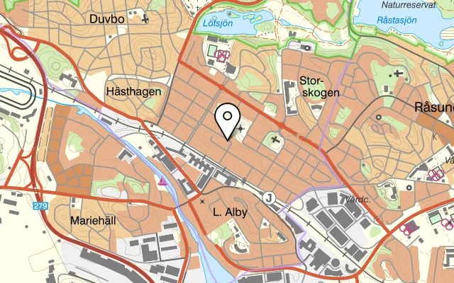 Karta som visar Porto Bella på Vegagatan 3, 172 34 Sundbyberg
