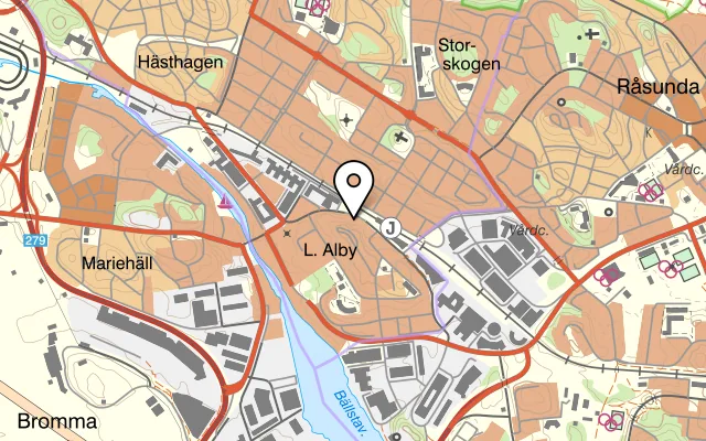 Karta som visar Bishops arms på Landsvägen 49, 172 65 Sundbyberg, Sweden