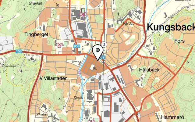 Karta som visar Siam på Kyrkogatan 22, 434 30 Kungsbacka