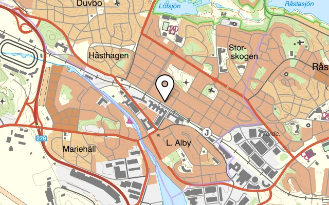 Karta som visar Thai Amari på Järnvägsgatan 46, 172 35 Sundbyberg