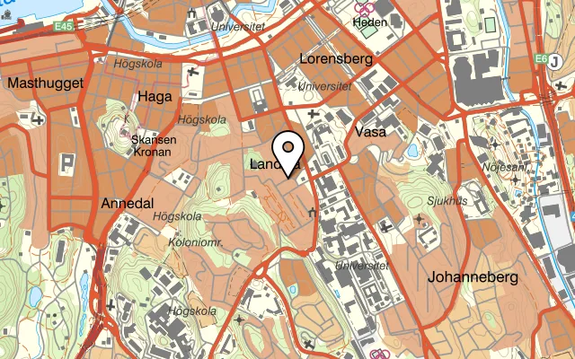 Karta som visar Indian Barbeque på Kapellplatsen 1C, 411 31 Göteborg