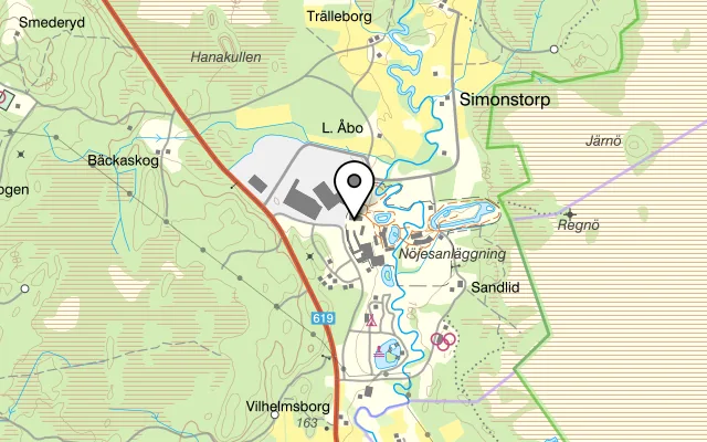 Karta som visar Diligensen på High Chaparral, 330 33 Kulltorp