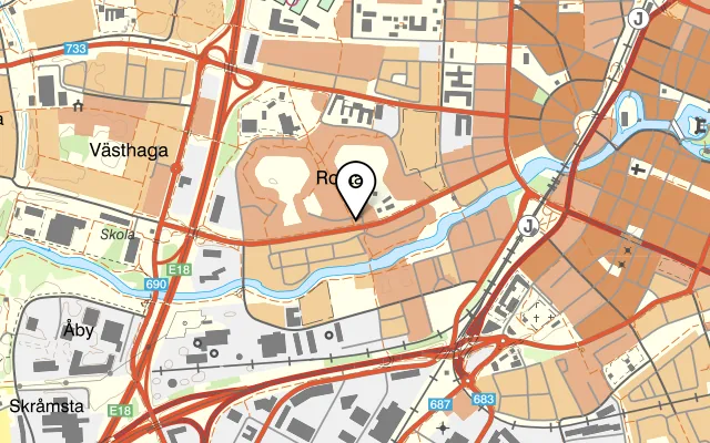 Karta som visar Saigon på Rudbecksgatan 18, 702 23 Örebro