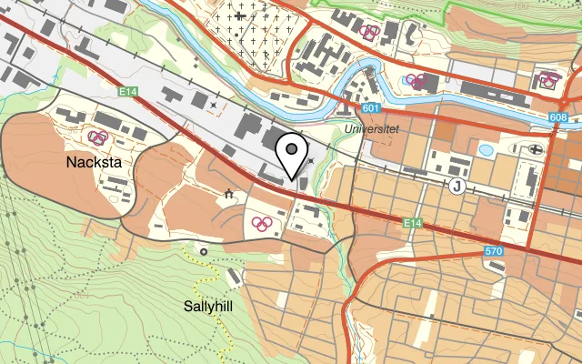Karta som visar Restaurang Bilbiten på Murarvägen 8, 853 50 Sundsvall