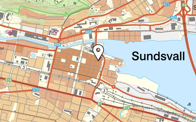 Karta som visar Taste of India på Storgatan 6, 852 30 Sundsvall