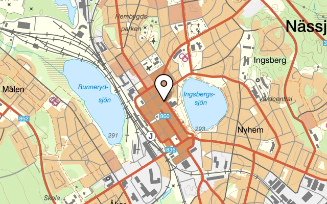 Karta som visar Coco Thai på Postgatan 13, 571 31 Nässjö