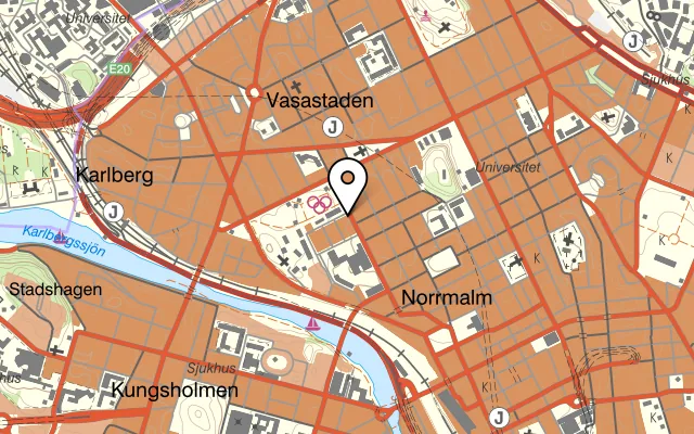 Karta som visar Melanders på Dalagatan 9R, 113 24 Stockholm