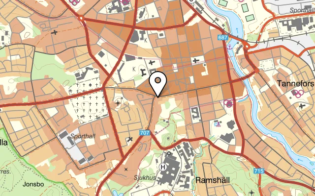 Karta som visar Pizzeria Empoli på Drottninggatan 48, 582 78 Linköping