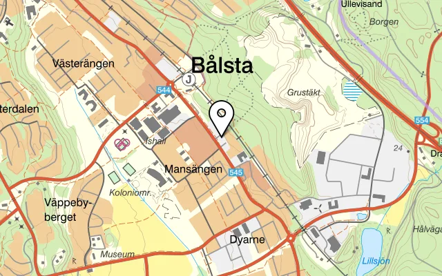 Karta som visar Winner Garden på Stockholmsvägen 109, 746 32 Bålsta